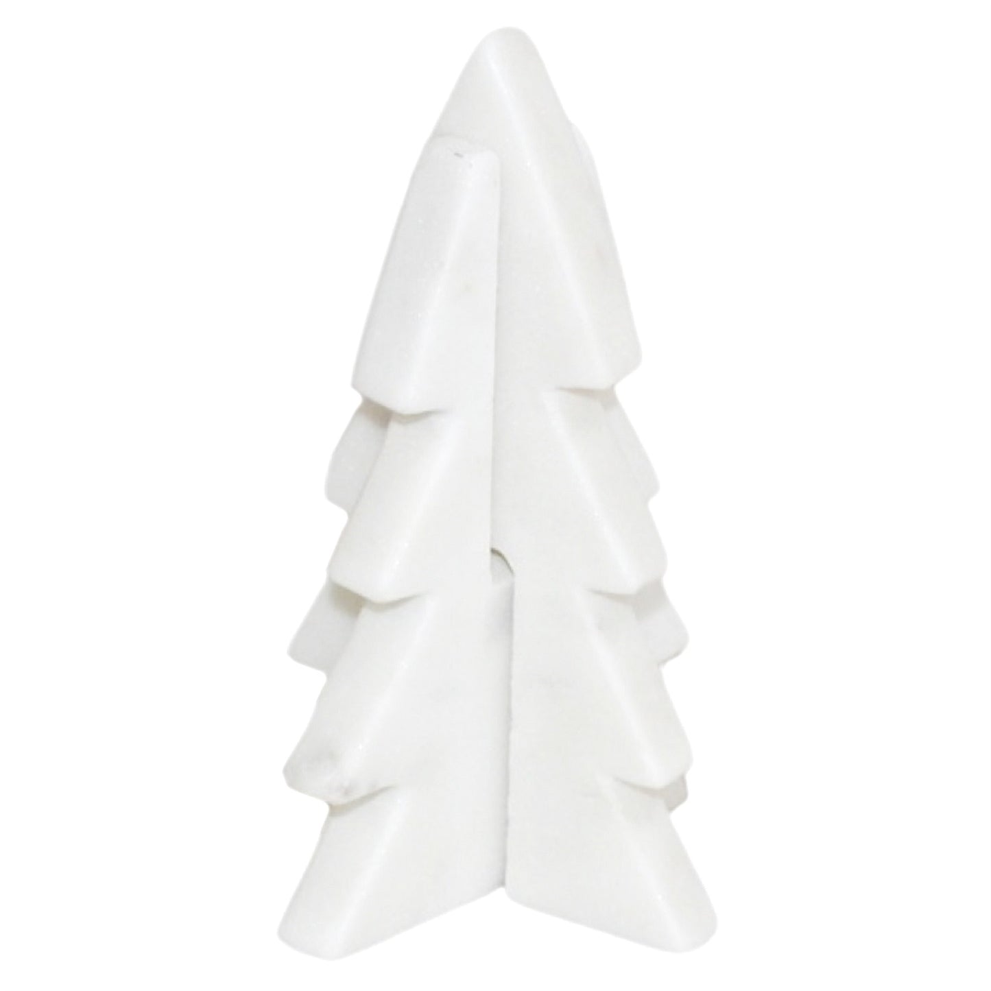 Sm. White Marble Christmas Tree- ST - White