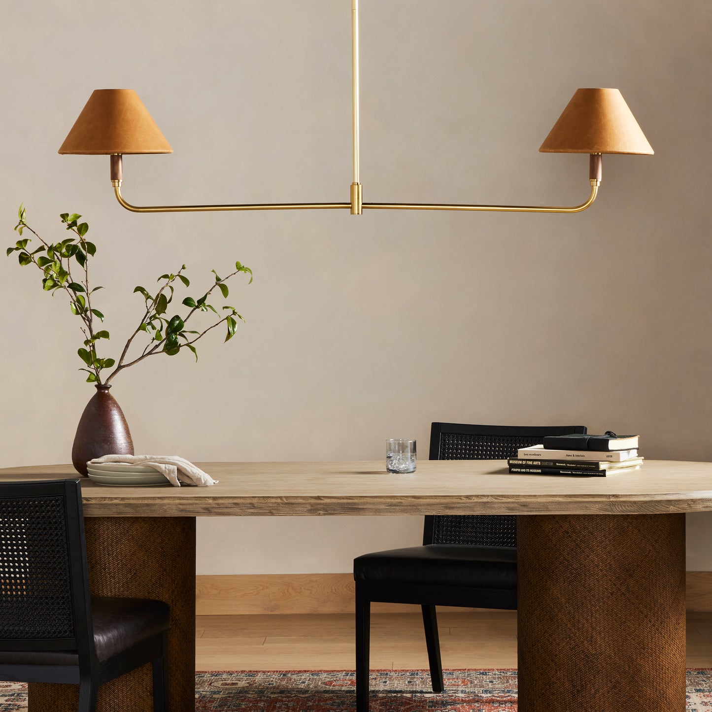 CULLEN LINEAR DOUBLE PENDANT TAN