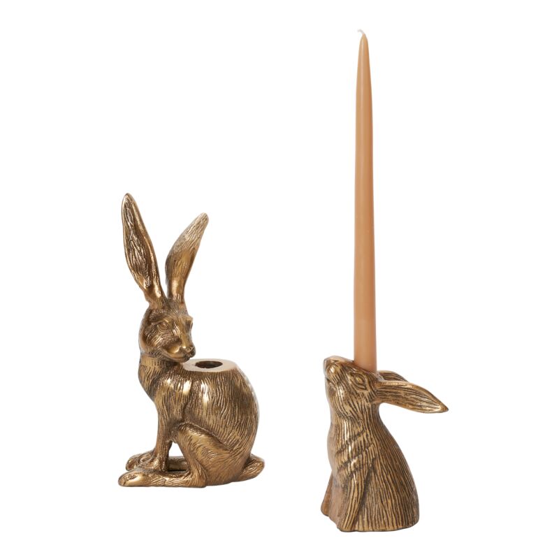 Halcyon Hare Candle Holders